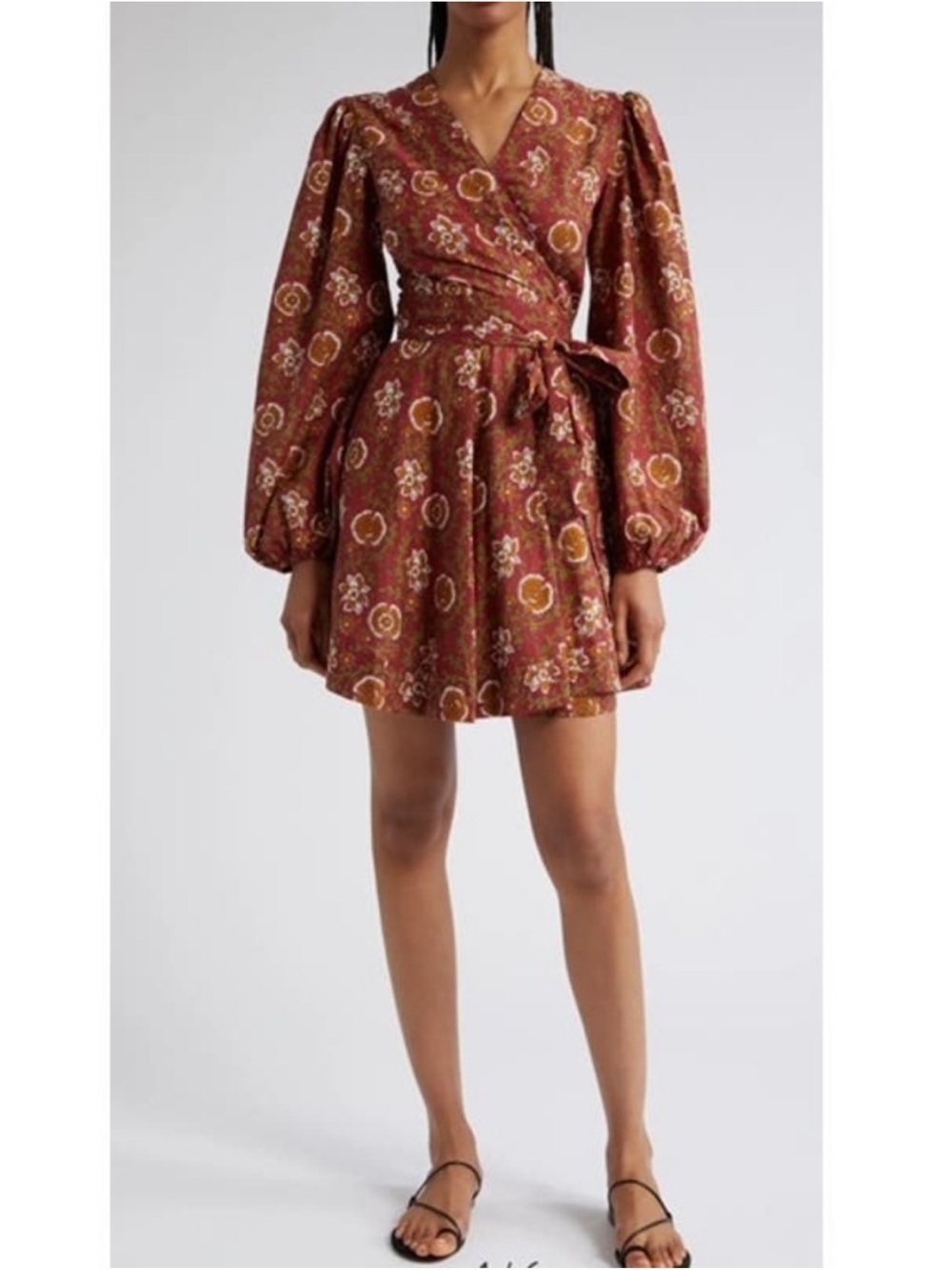 Mille Resort Wear Nan Wrap Mini Dress in Cinnabar New! Size S